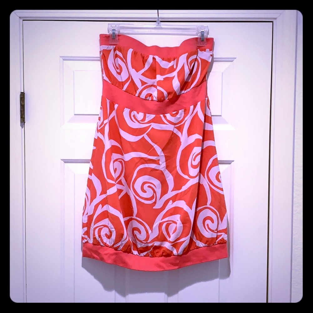 Cute Strapless Print Dress